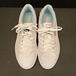 Puma Cali Star Fly Mingo Lace Up Juniors 7C EU 39 White Pink Sneakers Womens 8.5